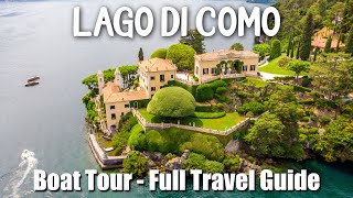 Northern ITALYs most beautiful Region LAKE COMO  Boat Tour  Villas  Full Travel Guide [upl. by Ailefo]