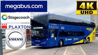 Megabus M11 Glasgow to London via Manchester Plaxton Panorama Volvo B11RLET Coach 50407YX69LCF [upl. by Laden]