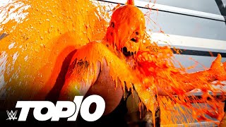 Superstars get slimed from above WWE Top 10 June 10 2020 [upl. by Anitsirhcairam]