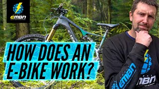 How Does An Electric Bike Work  The Basics Of An EMTB [upl. by Crellen]