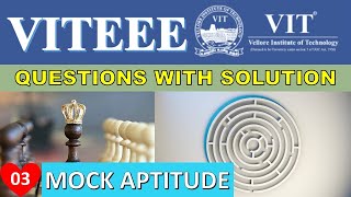 VITEEE Questions with solution  Mock Aptitude  How to score 95 in VITEEE  Part 03 [upl. by Neros]