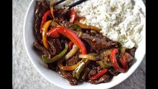 Easy Pepper Steak Recipe  How to Make Pepper Steak [upl. by Simona628]