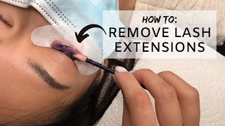 Best Way to Remove Lash Extensions For Lash Artists [upl. by Aicnerolf]