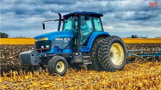 New Holland 8770 GENESIS Tractor Plowing [upl. by Anitniuq]