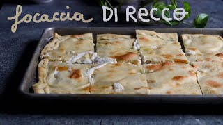 FOCACCIA DI RECCO  Ricetta vegan  Con formaggio Vegetale [upl. by Curtis]