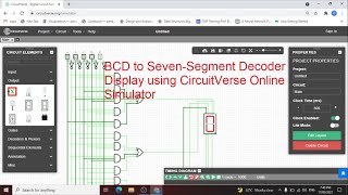 BCD TO SEVEN SEGMENT DECODER USING CIRCUITVERSE ONLINE DIGITAL LOGIC CIRCUIT SIMULATOR PART 1 [upl. by Alesi]