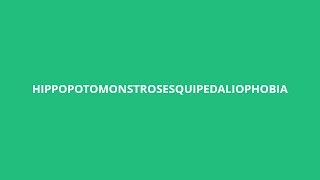 How To Pronounce Hippopotomonstrosesquipedaliophobia  Pronunciation Academy [upl. by Garmaise326]