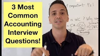 3 most frequently asked accounting interview questions [upl. by Zel]