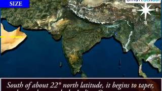 India Size and Location  Geography [upl. by Ahsienauq]