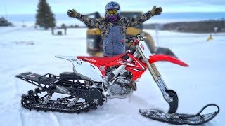 OUR NEW SNOWBIKE  INSANE WHEELIES [upl. by Cut]