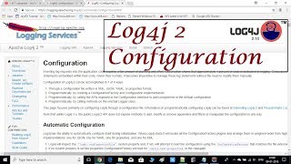 Apache Log4j 2 Configuration Log4j2 with JDK 90 [upl. by Annissa]