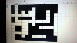 HOW TO Make a Crossword Puzzle in MS Excel [upl. by Annalise545]