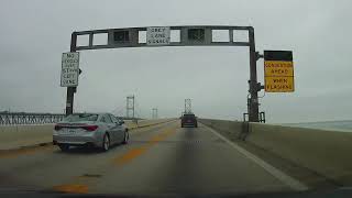 Driving Across The Chesapeake Bay Bridge in Maryland [upl. by Braasch495]