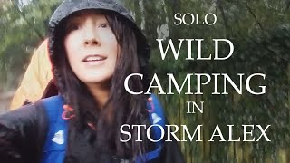 Solo Hiking amp Wild Camping in Storm Alex [upl. by Atena]