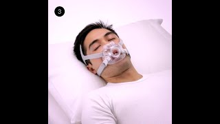 Connecting to therapy  Full face CPAP mask  ResMed AirFit™ F30 [upl. by Onder]