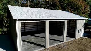 PermaBilt® Pole Building Metal 3 Car Garage  Maple Valley WA [upl. by Nyrraf373]