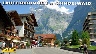 LAUTERBRUNNEN to GRINDELWALD THE MOST SCENIC DRIVE IN SWITZERLAND 4K 60p 🇨🇭 [upl. by Stover87]