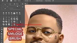 Photoshop Smudge Paint Special brush [upl. by Gnuoy]