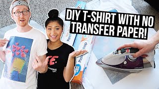 DIY Custom Print TShirts  NO Transfer Paper  COUPLE TRIES [upl. by Mikael]