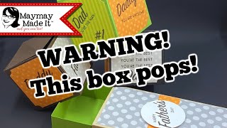 DIY Pop Up Cube Surprise Box Tutorial for Dad [upl. by Dadirac582]