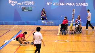 Boccia Individual BC3 Semi Final  8th ASEAN Para Games 2015 [upl. by Furgeson]