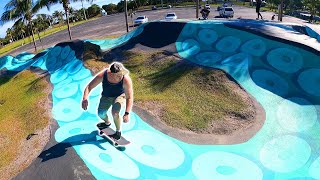 The BEST Pump Track in Florida  Miami Florida Skateboarding  Haulover Beach Skatepark [upl. by Cherey828]