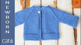 How to knit a Newborn Cardigan for beginners  Part 1 [upl. by Ninerb]