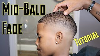 Barber Tutorial How To Do A Mid Bald Fade [upl. by Iy]