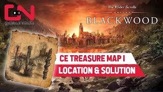 ESO Blackwood CE Treasure Map 1 Location amp Solution [upl. by Yekim]