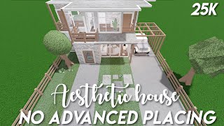 25k no advanced placing aesthetic house  Bloxburg speedbuild [upl. by Leese]