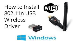 How To Install 80211n USB Wireless Driver [upl. by Broeder]