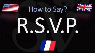 How to Pronounce RSVP CORRECTLY Meaning amp Pronunciation [upl. by Norihs826]