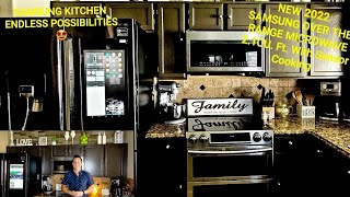 NEW Samsung Over The Range Microwave 21CUFt Sensor Cooking Review Functions Features Specs🤩 [upl. by Juster]