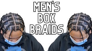 HOW TO MENS BOX BRAIDSVERY DETAILED [upl. by Samalla904]