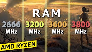 3800MHz vs 3600MHz vs 3200MHz vs 2666MHz RAM  Test in 8 Games [upl. by Eniarrol]