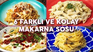 🍝 Hep Aynı Sosu Yapmaktan Sıkılanlara 6 Farklı ve Kolay Makarna Sosu Tarifi  Yemekcom [upl. by Cohbath]