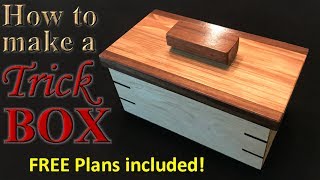 Woodworking How to make an awesome trick box  FREE plans [upl. by Gnaoh492]