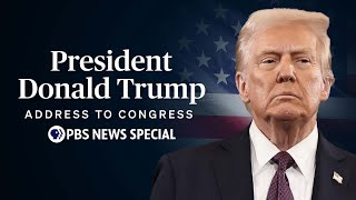 WATCH LIVE President Donald Trumps 2025 address to Congress  PBS News Special [upl. by Button]