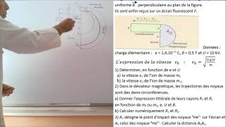 Exercice  Spectromètre de masse 2Bac [upl. by Weywadt284]