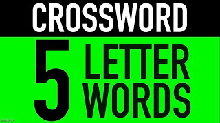 Crossword Puzzles with Answers 5 Letter Words [upl. by Alane]