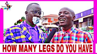 HOW MANY LEGS DO HUMANS HAVE  Teacher Mpamire on the street  Latest African Comedy July 2020 [upl. by Rehttam]