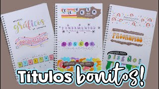 TÍTULOS BONITOS aesthetic SIN LETTERING ✄ Barbs Arenas Art [upl. by Eirac]