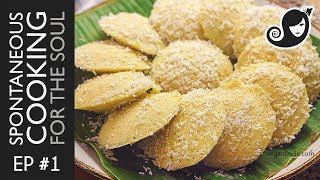 Mauritian Idli Vegan  Sweet Semolina Steamed Cakes recipe  Spontaneous Cooking for the Soul Ep1 [upl. by Nay91]