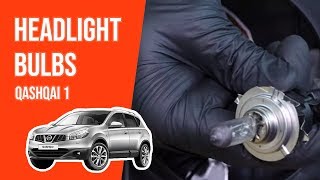 How to replace the headlight bulbs QASHQAI 💡 [upl. by Atled]