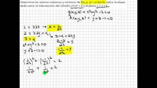 MULTIPLICADORES DE LAGRANGE CON DOS RESTRICCIONES [upl. by Alcinia]