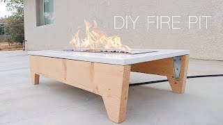 DIY Portable Concrete Fire Pit  Modern Builds [upl. by Revlis]