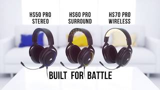 CORSAIR HS50 HS60 and HS70 PRO Gaming Headsets  Crafted for Comfort Built for Battle [upl. by Scarrow393]