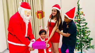 🎅 OMG Real Santa Claus Came Into our New House on Christmas 🎄Bindass Kavya XMAS Celebration 2024 [upl. by Anesuza]