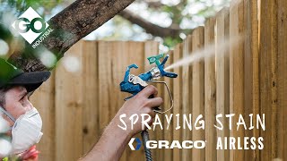 Everything Youll Need To Know About Spraying Stain Onto A Fence  Graco Airless Sprayer [upl. by Ettenil]