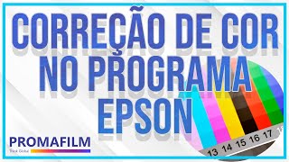 CORREÇÃO DE COR NO PROGRAMA EPSON PARA SUBLIMAÇÃO [upl. by Seravaj]